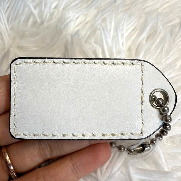 3" COACH Orange White Polka Dot Replacement Hang Tag Bag - Picture 2 of 2